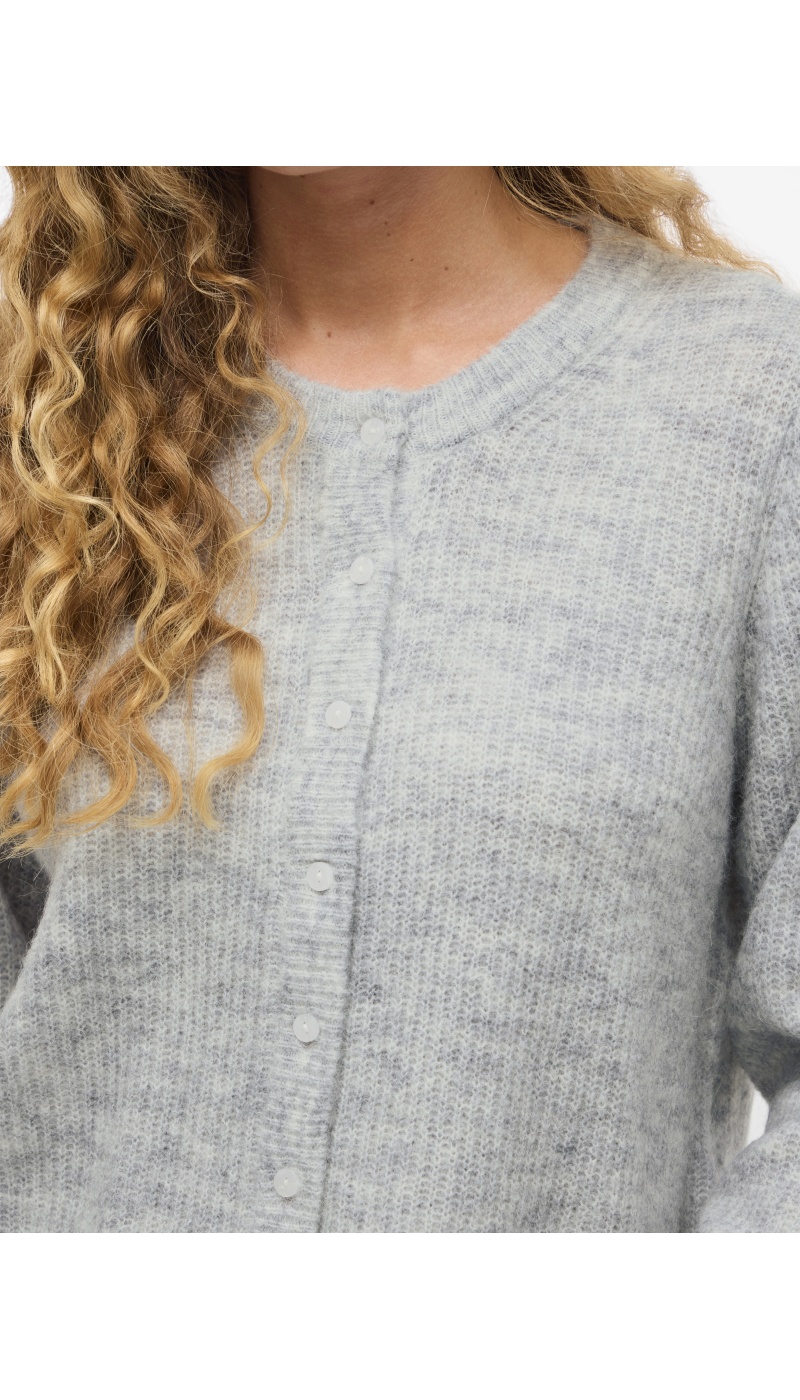 Gilet Maille Light Grey Melange VILORY VILA - 4 | TOPS
